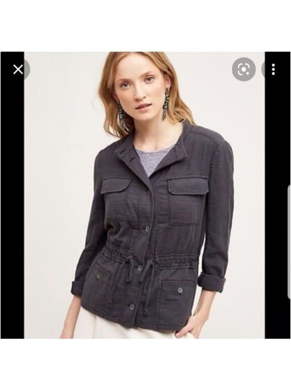 Anthropologie Hei Hei NWOT Women's Gray Utility Knit Jacket Size S